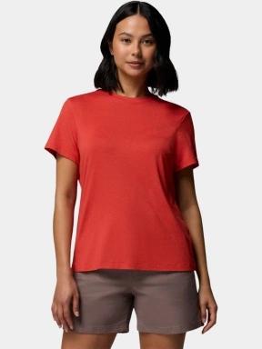 tricou pentru sport, cu maneci scurte pt. femei Columbia Parsons Point Short Sleeve Logo Tee rosu 1