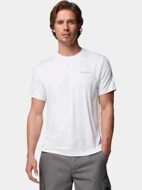 tricou pentru sport, cu maneci scurte pt. barbati Columbia Parsons Point Short Sleeve Logo Tee alb 1