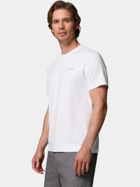 tricou pentru sport, cu maneci scurte pt. barbati Columbia Parsons Point Short Sleeve Logo Tee alb 3