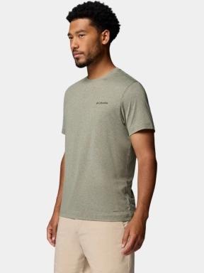 tricou pentru sport, cu maneci scurte pt. barbati Columbia Parsons Point Short Sleeve Logo Tee verde inchis 3