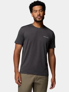 tricou pentru sport, cu maneci scurte pt. barbati Columbia Parsons Point  Short Sleeve Logo Tee negru 1