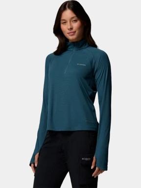 tricou cu maneci lungi, pentru sport pt. femei Columbia Stealth Spring Long Sleeve Half Zip Tee albastru 3