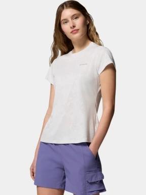 tricou pentru sport, cu maneci scurte pt. femei Columbia Bluebird Canyon II Short Sleeve Crew alb 3
