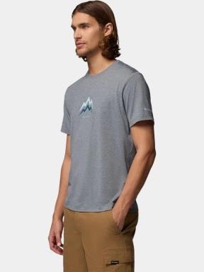 tricou pentru sport, cu maneci scurte pt. barbati Columbia Parsons Point Short Sleeve Graphic Tee gri 3