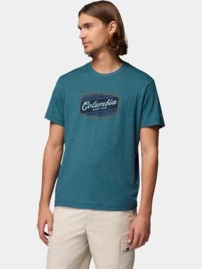 tricou pentru sport, cu maneci scurte pt. barbati Columbia Parsons Point Short Sleeve Graphic Tee albastru 1