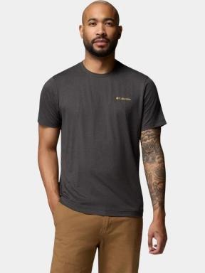 tricou pentru sport, cu maneci scurte pt. barbati Columbia Parsons Point Short Sleeve Back Graphic Tee negru 1