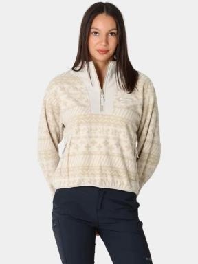 pulover polar pt. femei Columbia Sequoia Grove II Printed Half Zip nisip 1