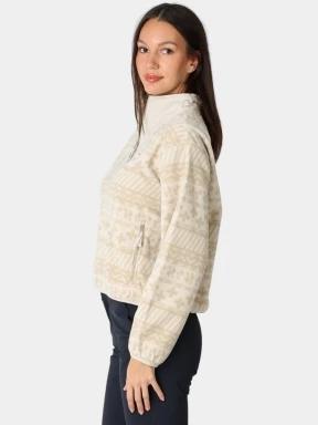 pulover polar pt. femei Columbia Sequoia Grove II Printed Half Zip nisip 3