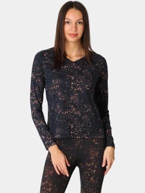 tricou cu maneci lungi, pentru sport pt. femei Rukka Rukka Muotka Print negru 1