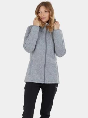 pulover cu gluga pt. femei Fundango Ara Fleece Jacket gri 1