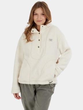 pulover cu gluga pt. femei Fundango Juniper Pile Jacket alb 1