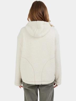 pulover cu gluga pt. femei Fundango Juniper Pile Jacket alb 3