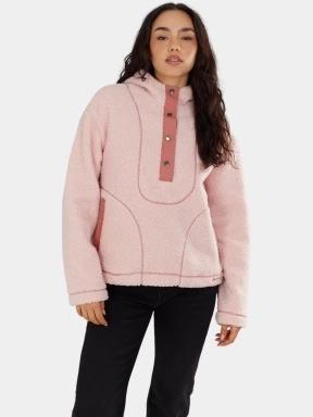 pulover cu gluga pt. femei Fundango Juniper Pile Jacket roz 1