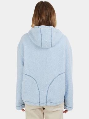pulover cu gluga pt. femei Fundango Juniper Pile Jacket albastru deschis 3