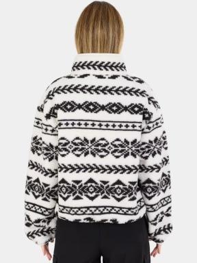 pulover polar pt. femei Fundango Pacha Fleece Jacket alb 3