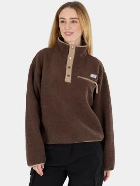 pulover polar pt. femei Fundango Pacha Fleece Jacket maro 1