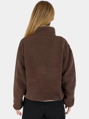 pulover polar pt. femei Fundango Pacha Fleece Jacket maro 3