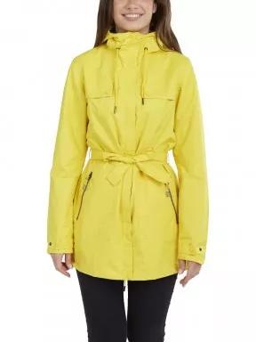 haine de ploaie pt. femei Fundango Regina Waterproof Trench Jacket galben 1