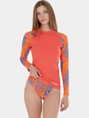 lycra cu maneci lungi pt. femei Fundango Joyce Long Sleeve Rashguard roz 1
