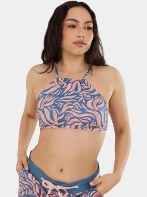 sutien bikini pt. femei Fundango Hogg High Neck Top albastru inchis 1