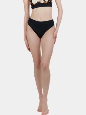 chiloti bikini pt. femei Fundango Sahara Mid Waist Full Bottom negru 1