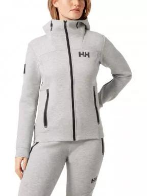 pulover cu gluga pt. femei Helly Hansen W Hp Ocean Swt Jacket gri 1