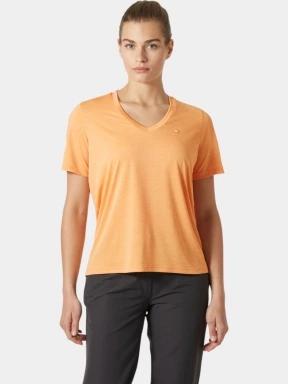 tricou pentru sport, cu maneci scurte pt. femei Helly Hansen W Salt Breeze V-Neck portocaliu 1