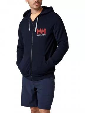pulover cu gluga pt. barbati Helly Hansen Hh Logo Full Zip Hoodie albastru inchis 1