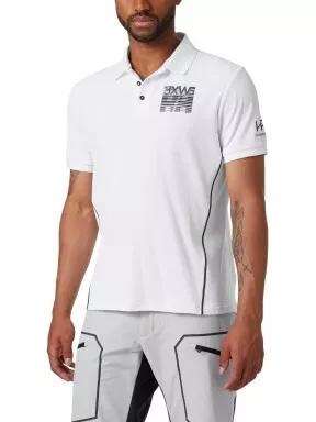 tricou cu guler pt. barbati Helly Hansen Hp Racing Polo alb 1