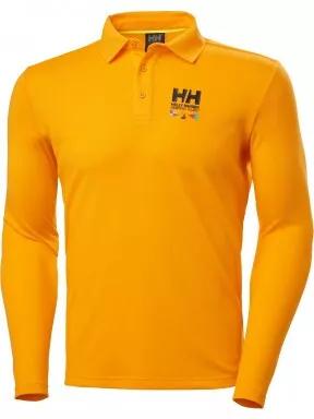 tricou cu maneci lungi si guler pt. barbati Helly Hansen Skagerrak Quickdry Rugger portocaliu 1