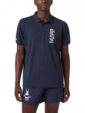 tricou cu guler pt. barbati Helly Hansen Coastline Polo 2.0 albastru inchis 1