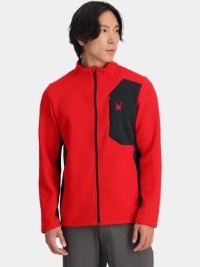 pulover polar pt. barbati Spyder Bandit Jacket rosu 1