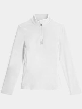 pulover polar pt. femei Spyder Shimmer Bug 1/2 Zip alb 1