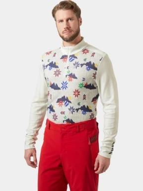 top lenjerie de corp pt. barbati Helly Hansen Lifa Merino Midweight 1/2 Zip alb 1