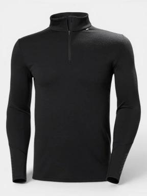 top lenjerie de corp pt. barbati Helly Hansen Lifa Merino Midweight 1/2 Zip negru 1