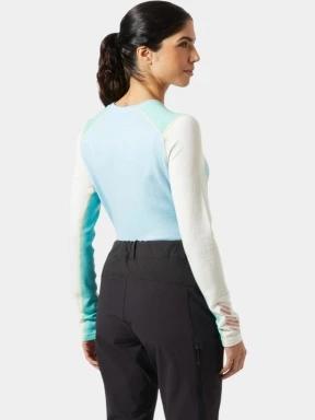 top lenjerie de corp pt. femei Helly Hansen W Lifa Merino Midweight Crew albastru deschis 3