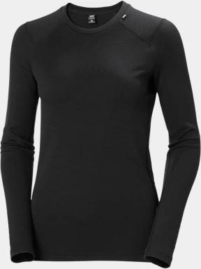top lenjerie de corp pt. femei Helly Hansen W Lifa Merino Midweight Crew negru 1