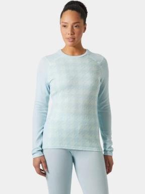 top lenjerie de corp pt. femei Helly Hansen W Lifa Merino Midw Gra Crew albastru deschis 1