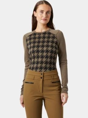 top lenjerie de corp pt. femei Helly Hansen W Lifa Merino Midw Gra Crew oliv 1