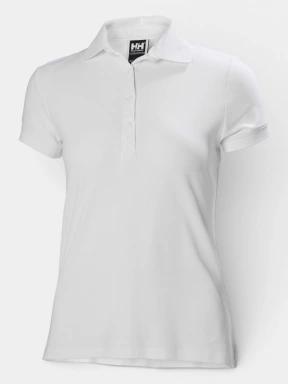 tricou cu guler pt. femei Helly Hansen W Crewline Polo alb 1