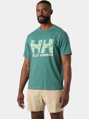 tricou cu maneci scurte pt. barbati Helly Hansen Core Graphic T 2.0 verde 1
