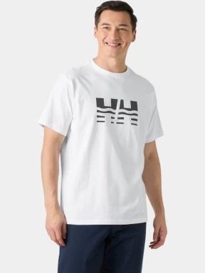 tricou cu maneci scurte pt. barbati Helly Hansen Core Graphic T 2.0 alb 1