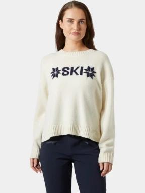 pulover pt. femei Helly Hansen W Bliss Ski Knit Sweater alb 1