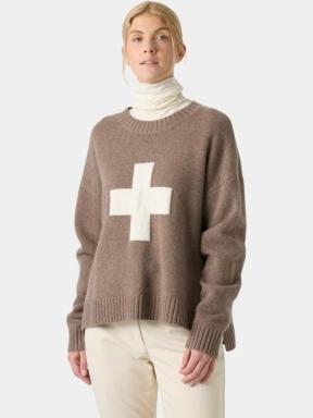 pulover tricotat pt. femei Helly Hansen W Bliss Ski Knit Sweater maro 1