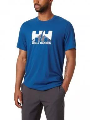 tricou cu maneci scurte pt. barbati Helly Hansen Nord Graphic T-Shirt albastru 1