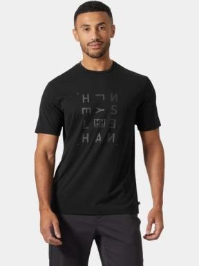 tricou cu maneci scurte pt. barbati Helly Hansen Skog Graphic T-Shirt negru 1