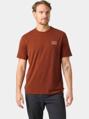 tricou cu maneci scurte pt. barbati Helly Hansen Skog Graphic T-Shirt portocaliu 1