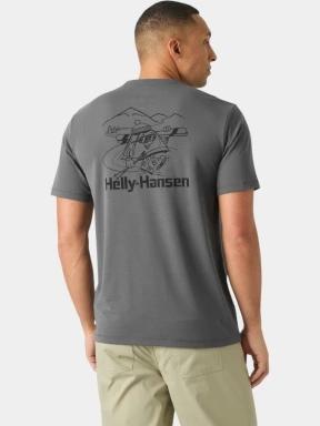 tricou cu maneci scurte pt. barbati Helly Hansen Skog Graphic T-Shirt gri 3