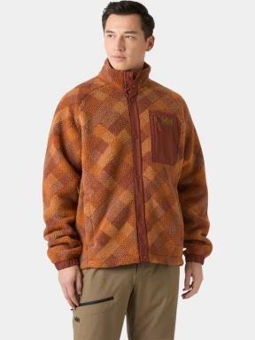 pulover polar pt. barbati Helly Hansen Panorama Printed Pile Snap portocaliu 1