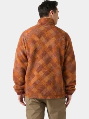 pulover polar pt. barbati Helly Hansen Panorama Printed Pile Snap portocaliu 3